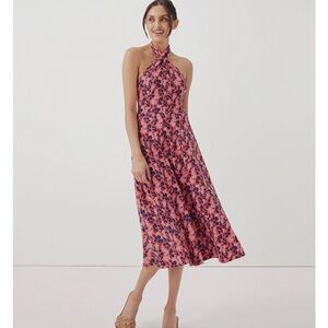 PACT Fit & Flare Modern Halter Dress - Fair Trade, Organic Cotton